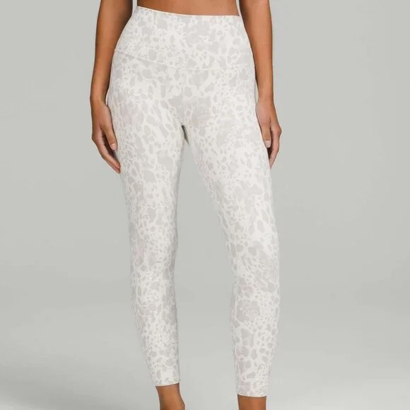 Lululemon Align High-Rise Pant 25" Cheetah Camo Antique White Multi Size 12 - Picture 4 of 11